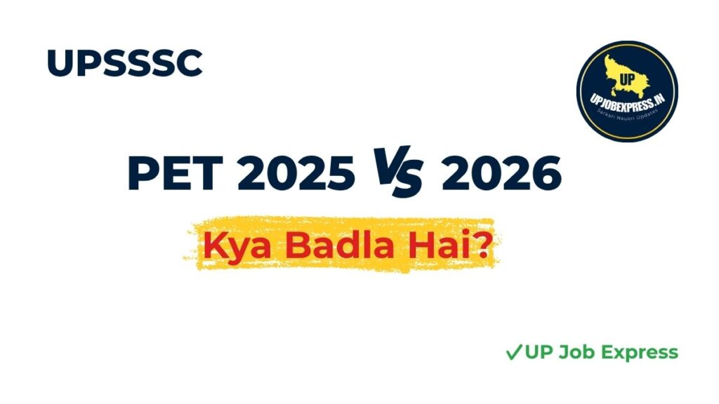 UPSSSC PET 2025 vs 2026 Comparison and Changes UP Job Express