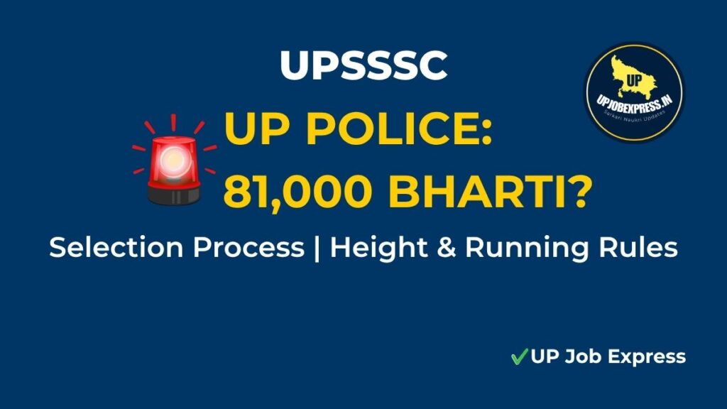 UP Police 81000 Vacancy Selection Process Update