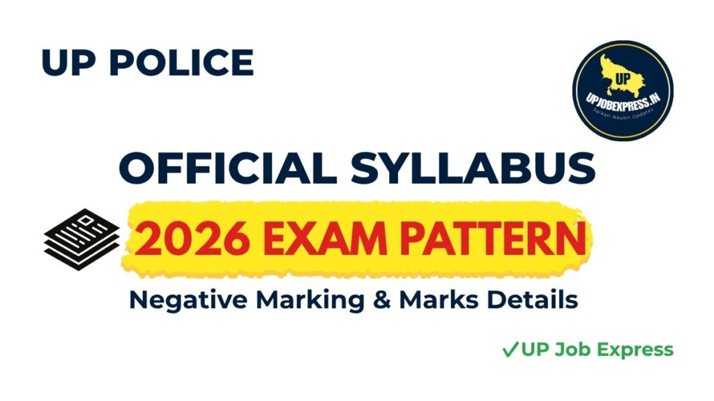 UP Police Constable Syllabus 2026 Exam Pattern UP Job Express