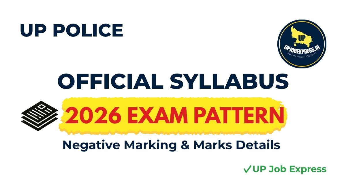 UP Police Constable Syllabus 2026 Exam Pattern UP Job Express