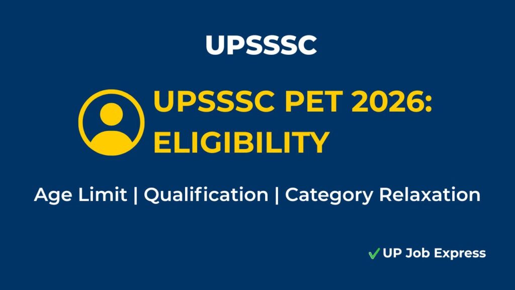 UPSSSC PET Eligibility Criteria 2026: Qualification and Age Limit Details