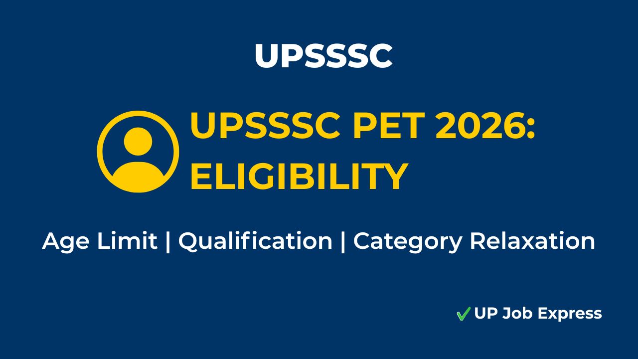 UPSSSC PET Eligibility Criteria 2026: Qualification and Age Limit Details