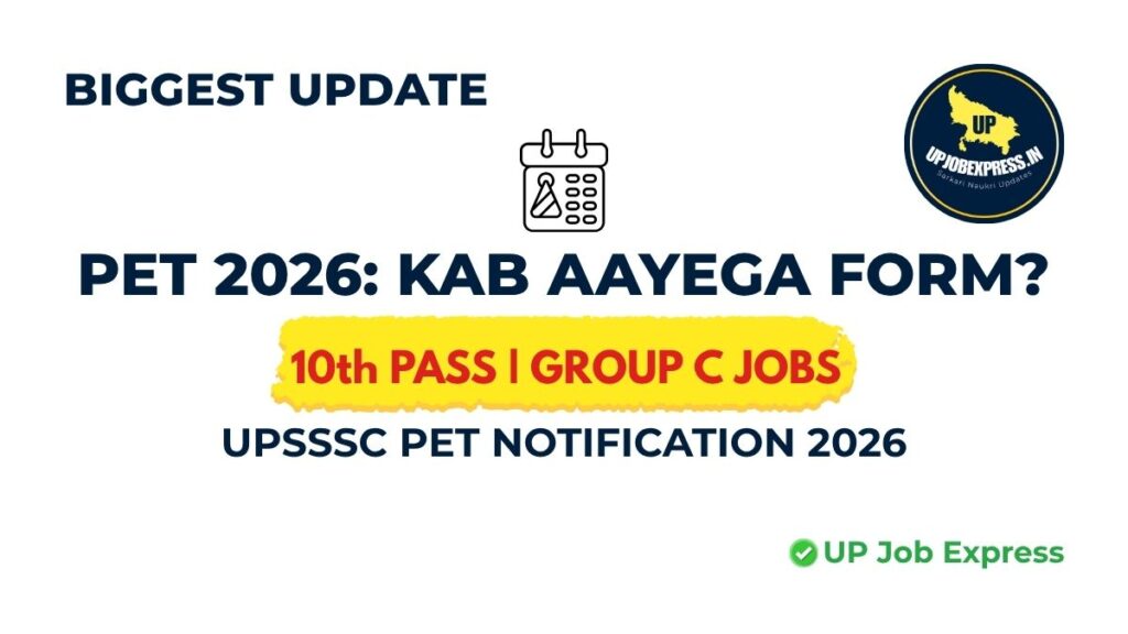 UPSSSC PET 2026 Notification Form Date and Syllabus