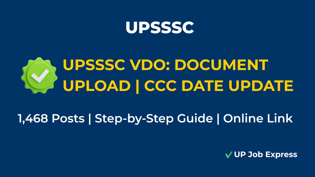 UPSSSC VDO Document Upload 2026